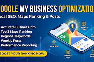 provide gmb optimization for local SEO maps ranking and posts