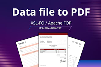 fix and customize invoice PDF and create xsl fo code for xml