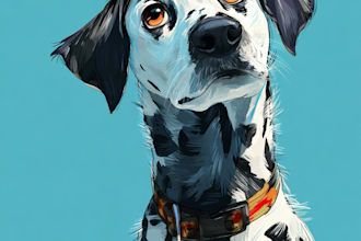 draw a disney pet portrait illustration