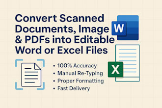 create ocr scanned images into clean word and excel