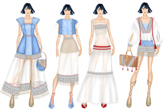 draw fashion illustration  for women