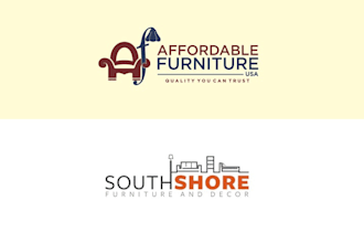 design creative unique furniture logo