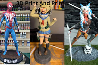 3d print custom stl file paint and ship 3d anime resin figurine miniature model
