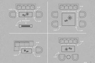 do professional 2d living room furniture layout