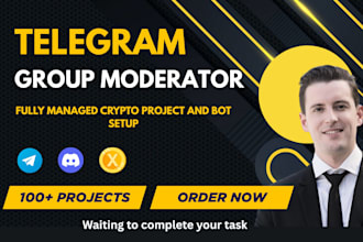 be crypto telegram community manager and admin or moderator