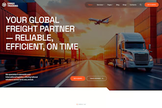 create a logistic responsive website on wordpress