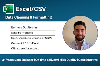 clean your excel files, format, merge or split CSV files