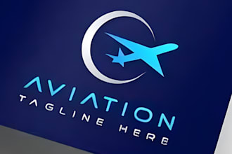 design a stunning vintage plane logo for your brand