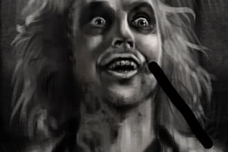 paint your photo as a cinematic or gothic horror portrait