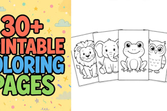 create printable coloring pages and KDP coloring books for kids