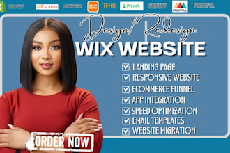 design modern wix website for your business, redesign wix website development