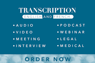 do french and english transcription