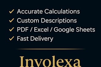 create professional invoices, business documents and custom formatting
