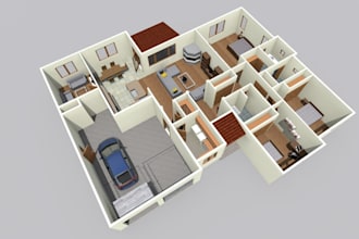 2d sketch to 3d floor plan, blueprint,restaurant plan, furniture interior layout