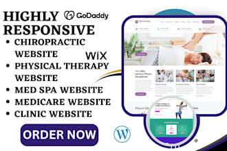 design medicare website chiropractic med spas website physical therapy website