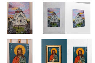 create professional wall and frame mockup for your artwork