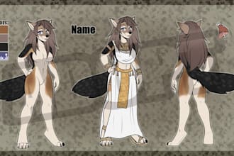 draw furry reference sheet furry ref sheet furry art fursona furry character