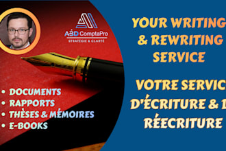 write or rewrite your french article, report, or ebook as an original document