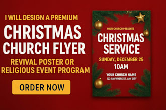 design festive christmas posters for business, church, or home decor