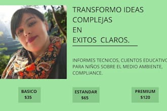 informes técnicos compliance y cuentos para niños educativos