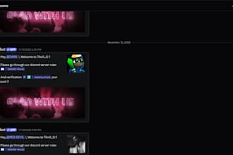 create a discord channel bot and server automation