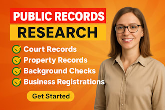 perform manual public records research and background check