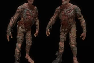 3d monster creatures 3d realistic character model alien for 3d game or printing