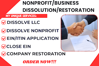 register US llc, get ein, dissolve for resident and non resident