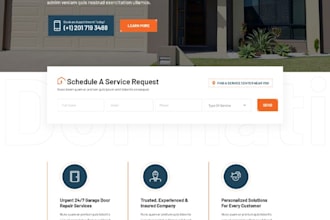 design garage door website garage door repair landing page garage door leads