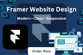 design a modern framer website or landing page
