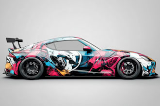 do clean and professional car wrap, vehicle wrap design