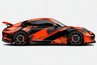 wrap design racing car wrap, car wrap design