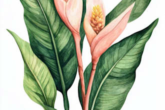 draw botanical illustration of logo for you