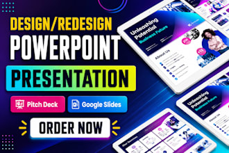 do business powerpoint presentation slides redesign pitch deck revamp powerpoint