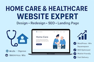 design homecare website healthcare website senior care website on wix, wordpress