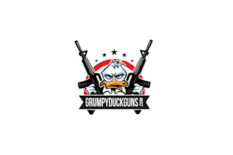 design unique particular duck guns shop logo