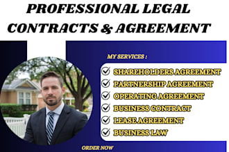 draft customized partnership and shareholder agreements for your business