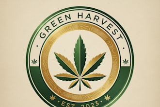 design a clean and  professional cannabis themed logo for branding