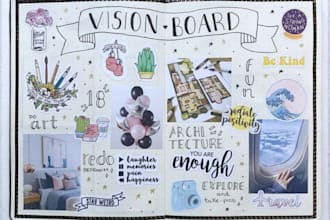 custom vision board design to visualize your goals