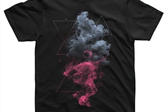 do abstract cartoon dog t shirt design