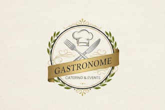 design a professional and elegant catering logo