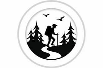 make eye catching hiking outdoor adventure logo