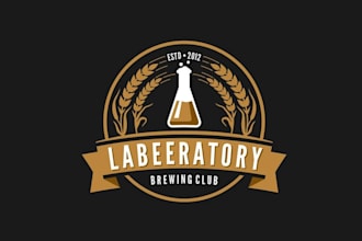 design fantastic awesome brew laboratory logo