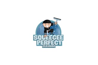 design premium cleaning windows mascot logo