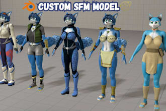create custom sfm model, fnaf, tf2, mmd model, gmod playermodel, vrchat charcter