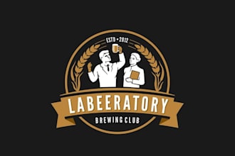 design top quality brew laboratory logo