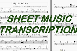 transcribe sheet music for your songs