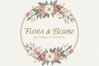 design a unique and  elegant florist logo