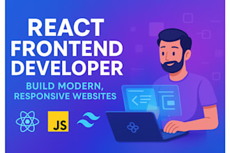 build a responsive react website with modern UI