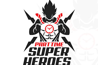 made surprising elegant playful logo for clock or part time